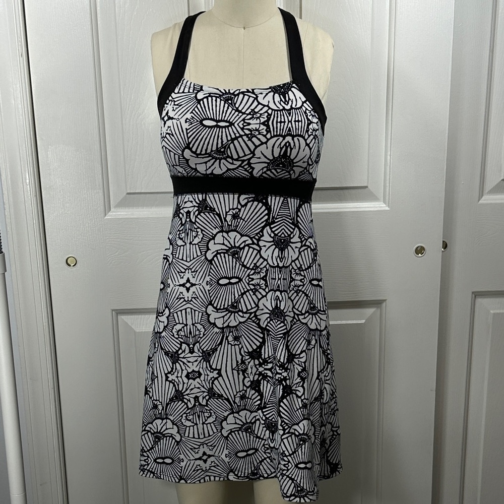 Soybu Black and White Floral Mini Dress